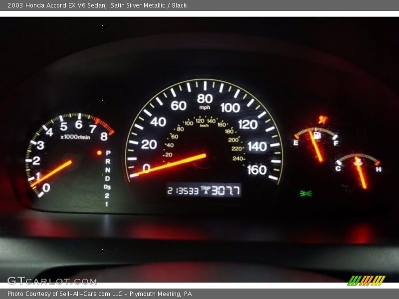 Satin Silver Metallic / Black 2003 Honda Accord EX V6 Sedan