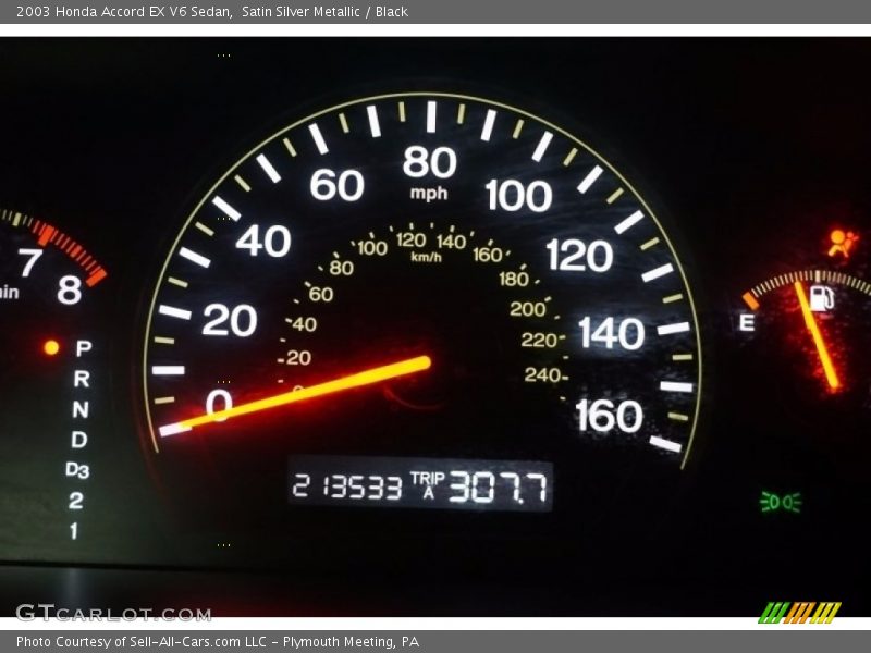 Satin Silver Metallic / Black 2003 Honda Accord EX V6 Sedan