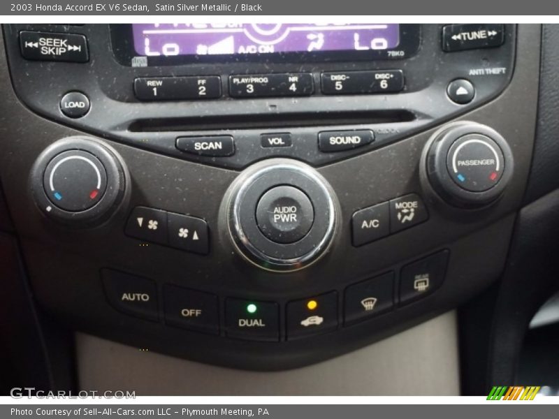 Satin Silver Metallic / Black 2003 Honda Accord EX V6 Sedan