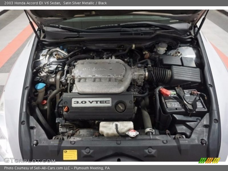 Satin Silver Metallic / Black 2003 Honda Accord EX V6 Sedan