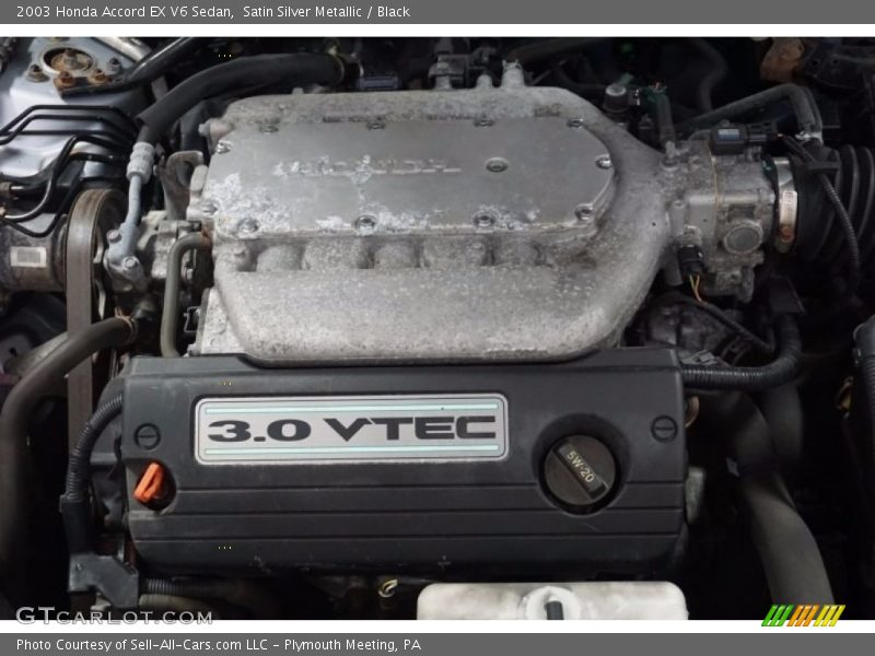 Satin Silver Metallic / Black 2003 Honda Accord EX V6 Sedan