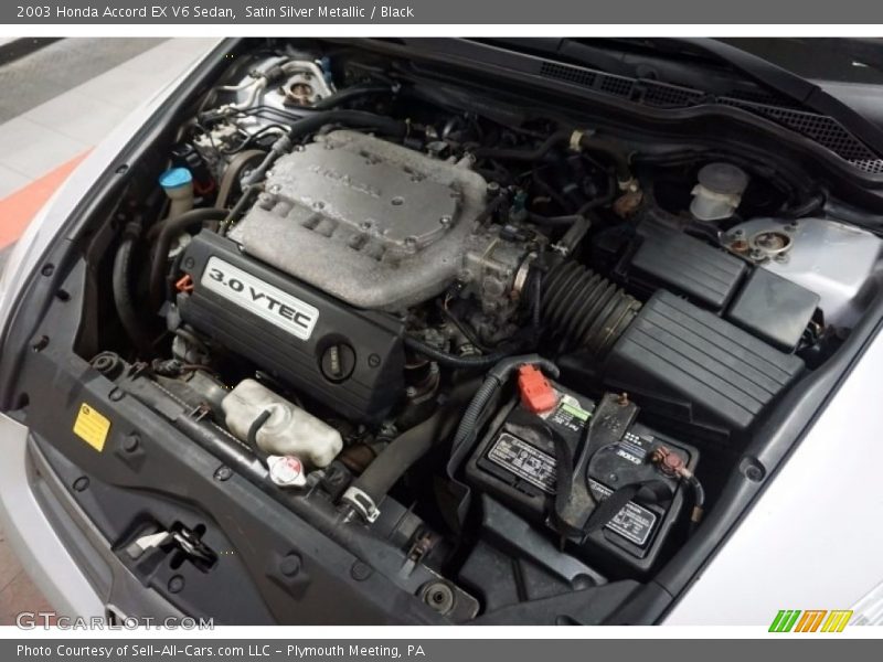 Satin Silver Metallic / Black 2003 Honda Accord EX V6 Sedan