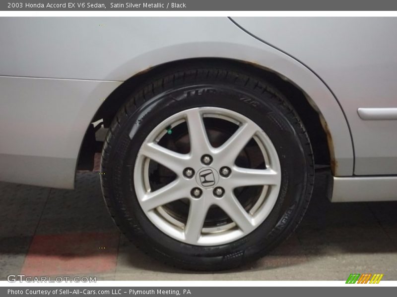 Satin Silver Metallic / Black 2003 Honda Accord EX V6 Sedan