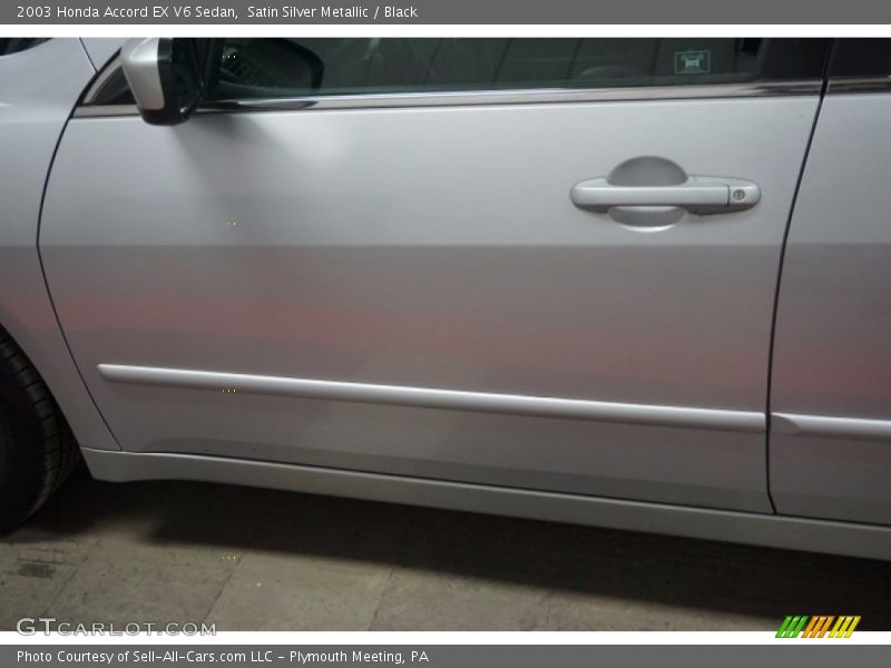 Satin Silver Metallic / Black 2003 Honda Accord EX V6 Sedan