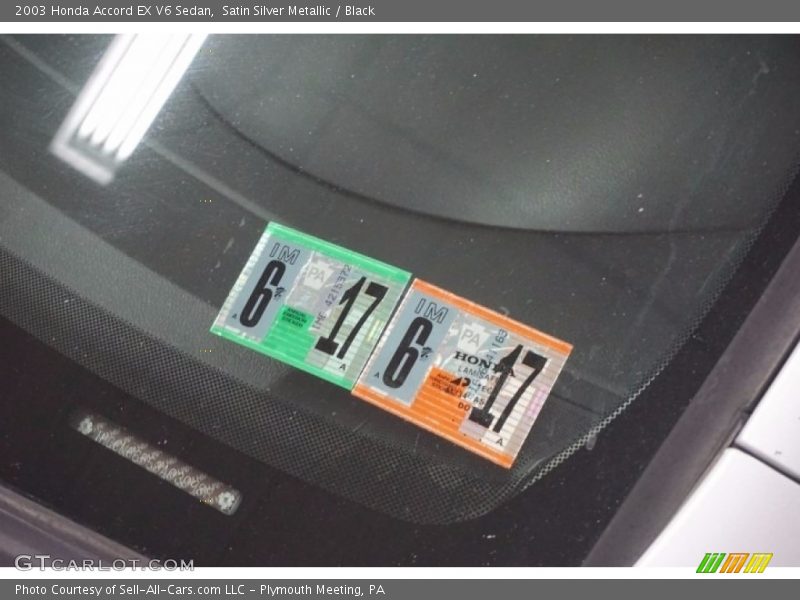 Satin Silver Metallic / Black 2003 Honda Accord EX V6 Sedan
