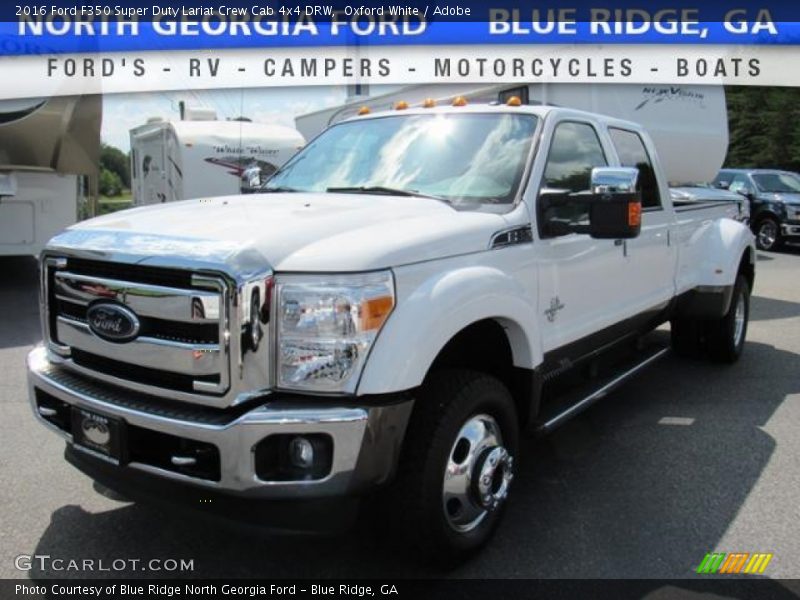 Oxford White / Adobe 2016 Ford F350 Super Duty Lariat Crew Cab 4x4 DRW