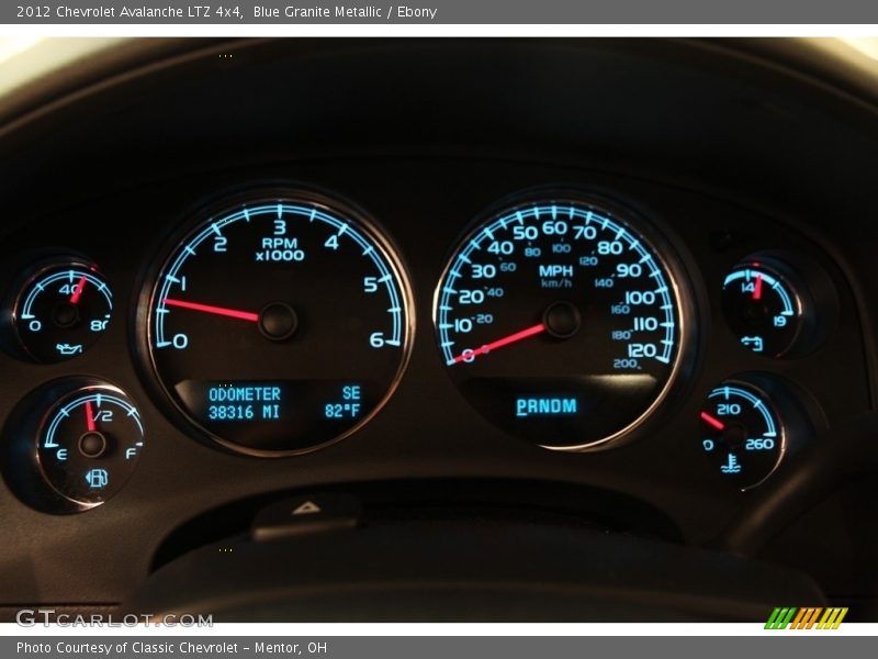 Blue Granite Metallic / Ebony 2012 Chevrolet Avalanche LTZ 4x4
