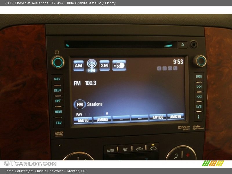 Blue Granite Metallic / Ebony 2012 Chevrolet Avalanche LTZ 4x4