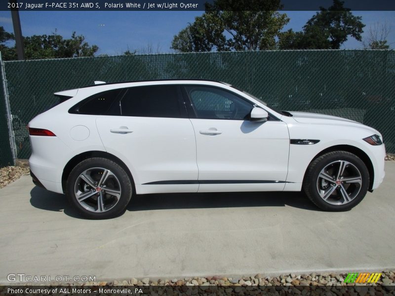 Polaris White / Jet w/Light Oyster 2017 Jaguar F-PACE 35t AWD S