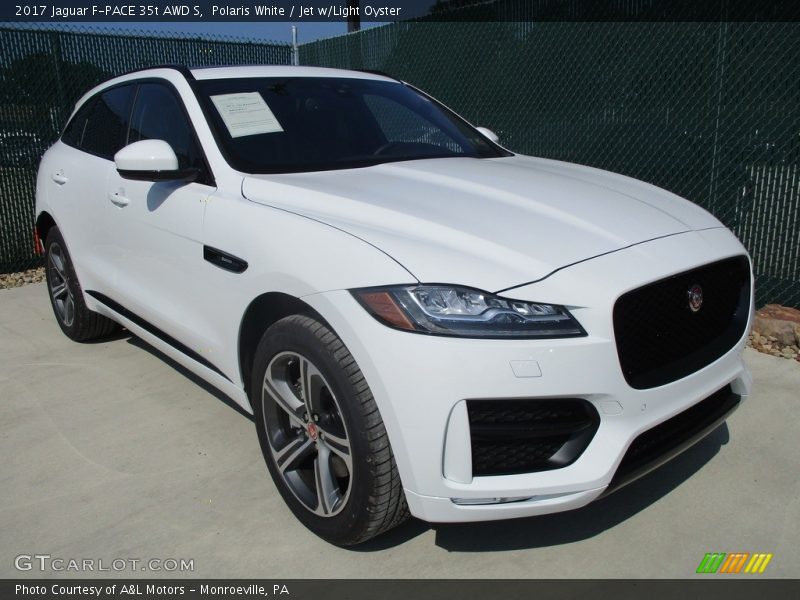 Polaris White / Jet w/Light Oyster 2017 Jaguar F-PACE 35t AWD S