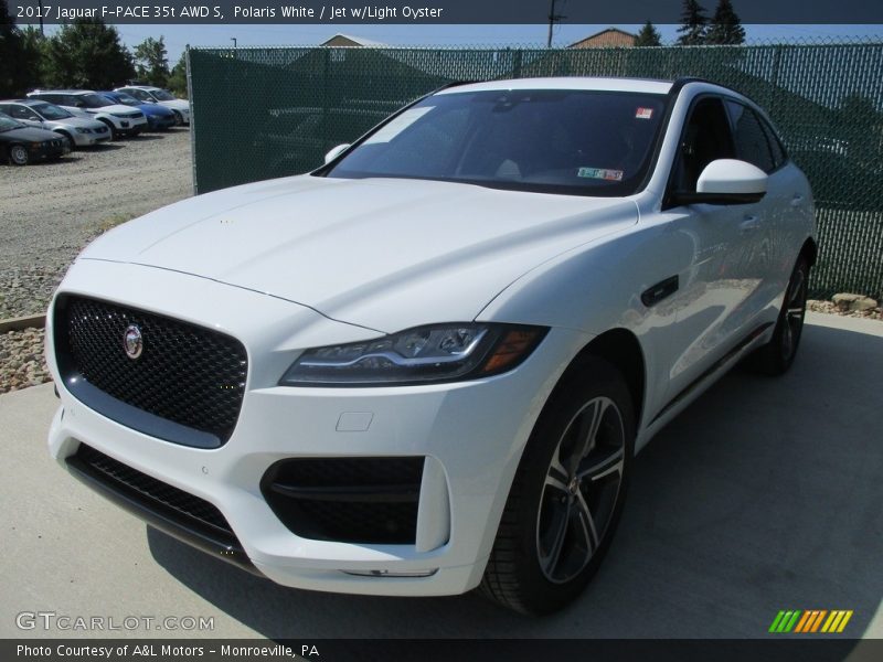 Polaris White / Jet w/Light Oyster 2017 Jaguar F-PACE 35t AWD S