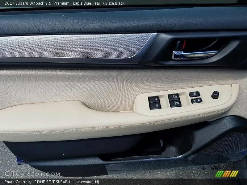 Lapis Blue Pearl / Slate Black 2017 Subaru Outback 2.5i Premium