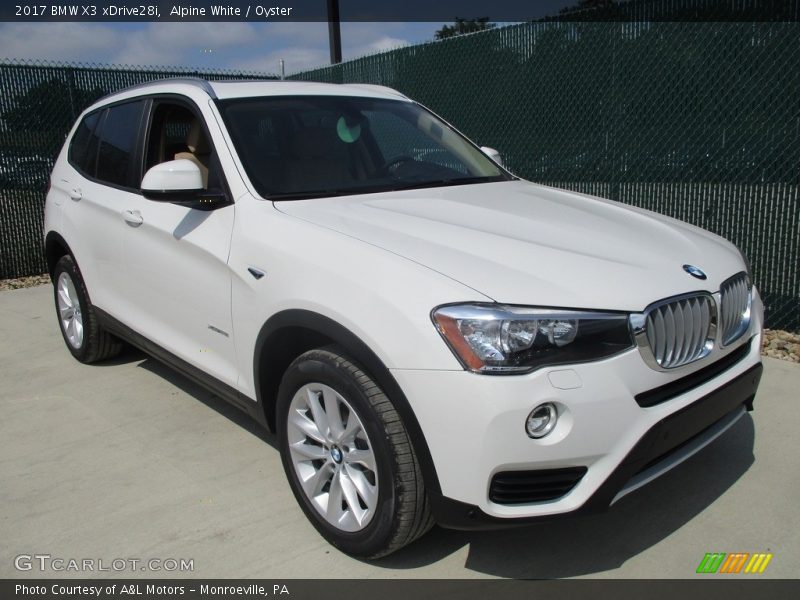 Alpine White / Oyster 2017 BMW X3 xDrive28i
