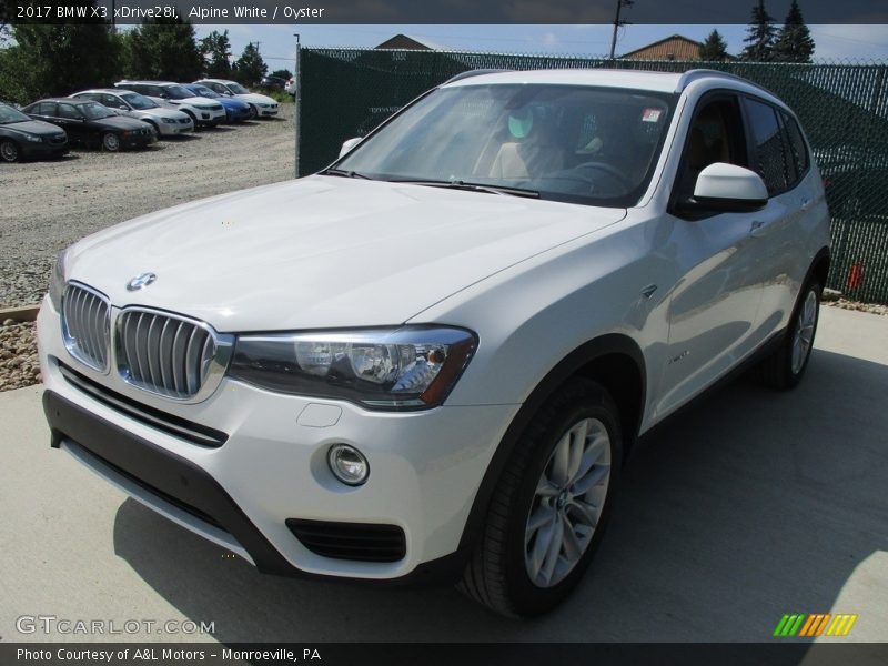 Alpine White / Oyster 2017 BMW X3 xDrive28i