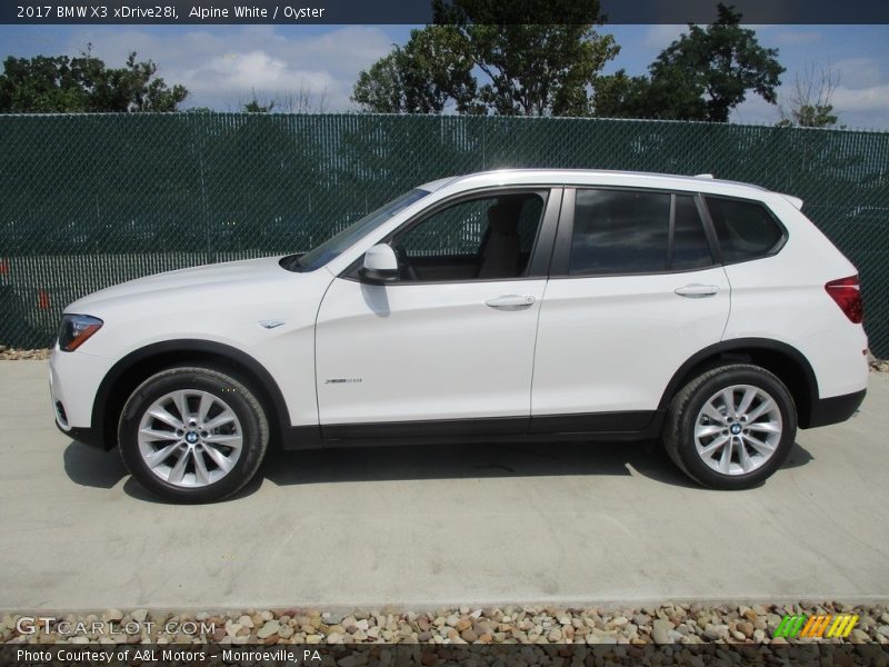 Alpine White / Oyster 2017 BMW X3 xDrive28i