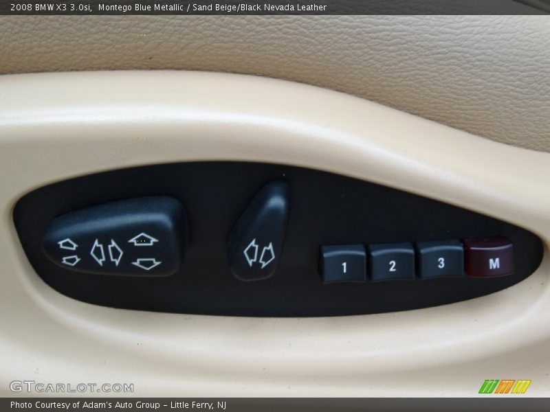 Montego Blue Metallic / Sand Beige/Black Nevada Leather 2008 BMW X3 3.0si