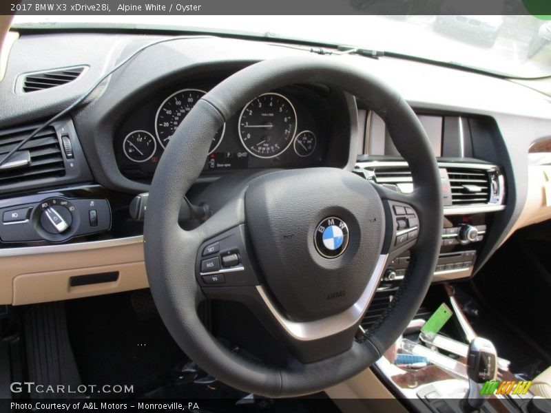 Alpine White / Oyster 2017 BMW X3 xDrive28i
