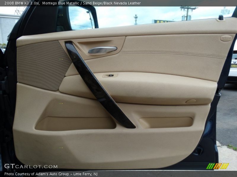 Montego Blue Metallic / Sand Beige/Black Nevada Leather 2008 BMW X3 3.0si