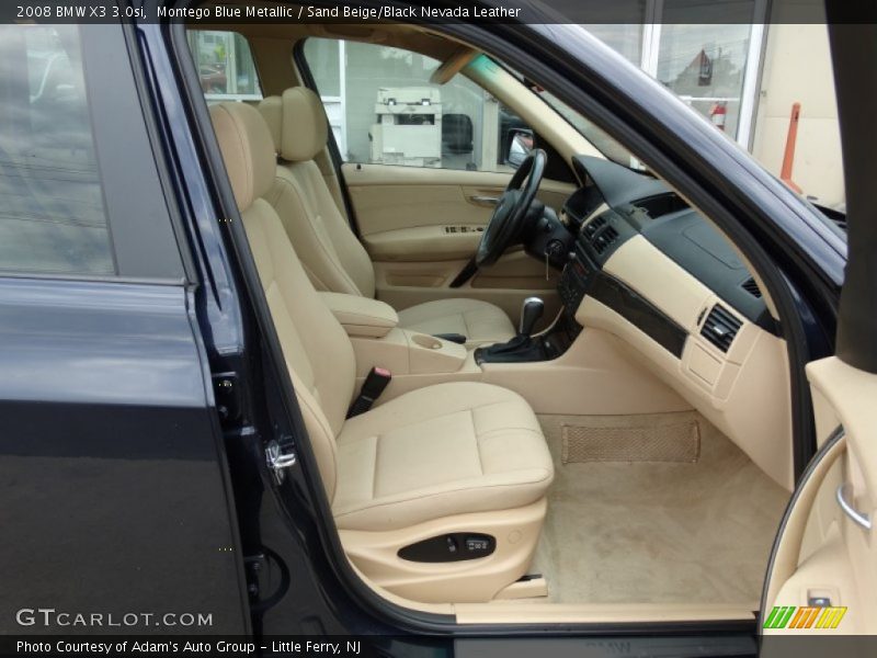 Montego Blue Metallic / Sand Beige/Black Nevada Leather 2008 BMW X3 3.0si
