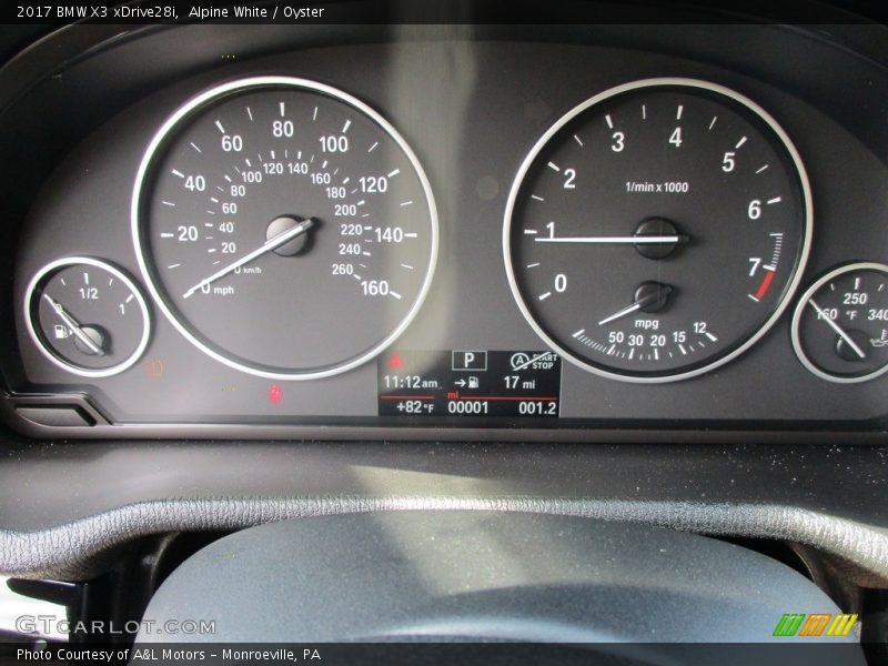 Alpine White / Oyster 2017 BMW X3 xDrive28i