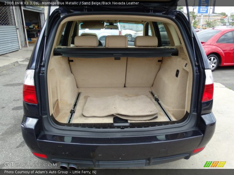 Montego Blue Metallic / Sand Beige/Black Nevada Leather 2008 BMW X3 3.0si