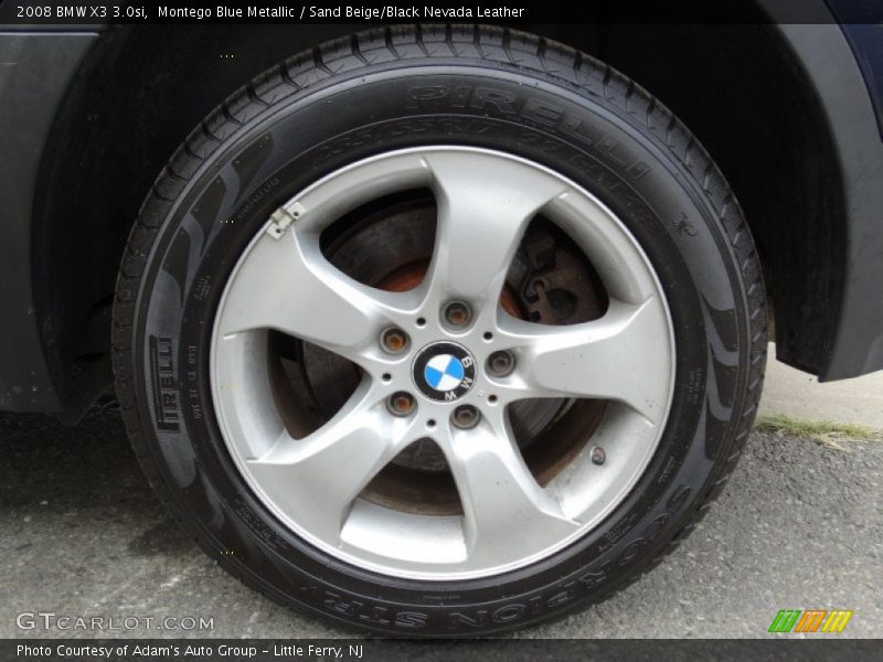Montego Blue Metallic / Sand Beige/Black Nevada Leather 2008 BMW X3 3.0si