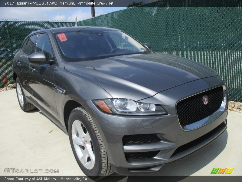 Ammonite Grey / Jet 2017 Jaguar F-PACE 35t AWD Premium