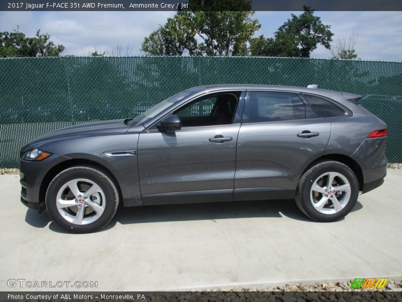 Ammonite Grey / Jet 2017 Jaguar F-PACE 35t AWD Premium