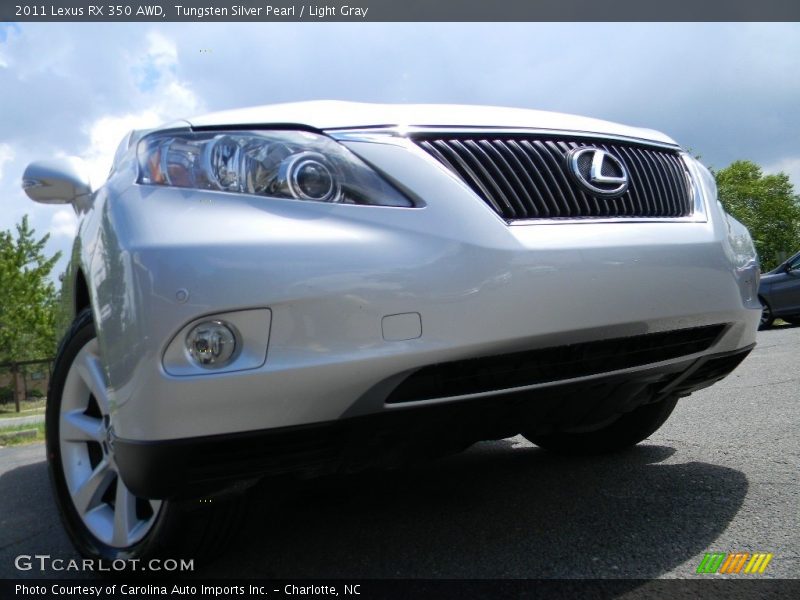 Tungsten Silver Pearl / Light Gray 2011 Lexus RX 350 AWD