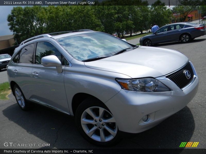 Tungsten Silver Pearl / Light Gray 2011 Lexus RX 350 AWD