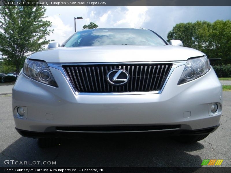 Tungsten Silver Pearl / Light Gray 2011 Lexus RX 350 AWD