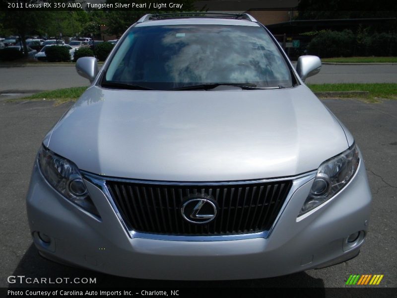 Tungsten Silver Pearl / Light Gray 2011 Lexus RX 350 AWD