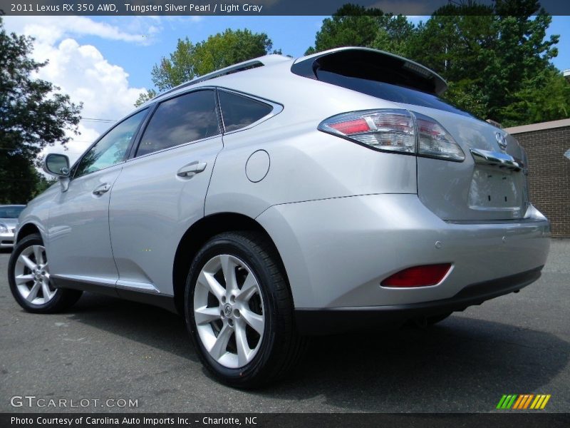 Tungsten Silver Pearl / Light Gray 2011 Lexus RX 350 AWD