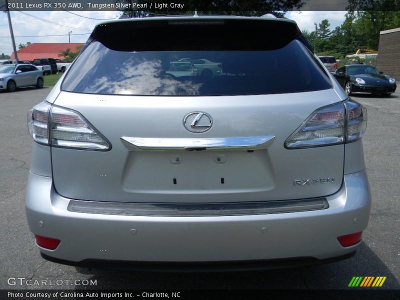 Tungsten Silver Pearl / Light Gray 2011 Lexus RX 350 AWD