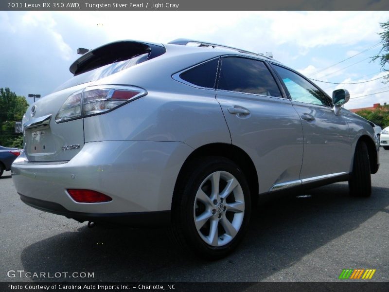 Tungsten Silver Pearl / Light Gray 2011 Lexus RX 350 AWD
