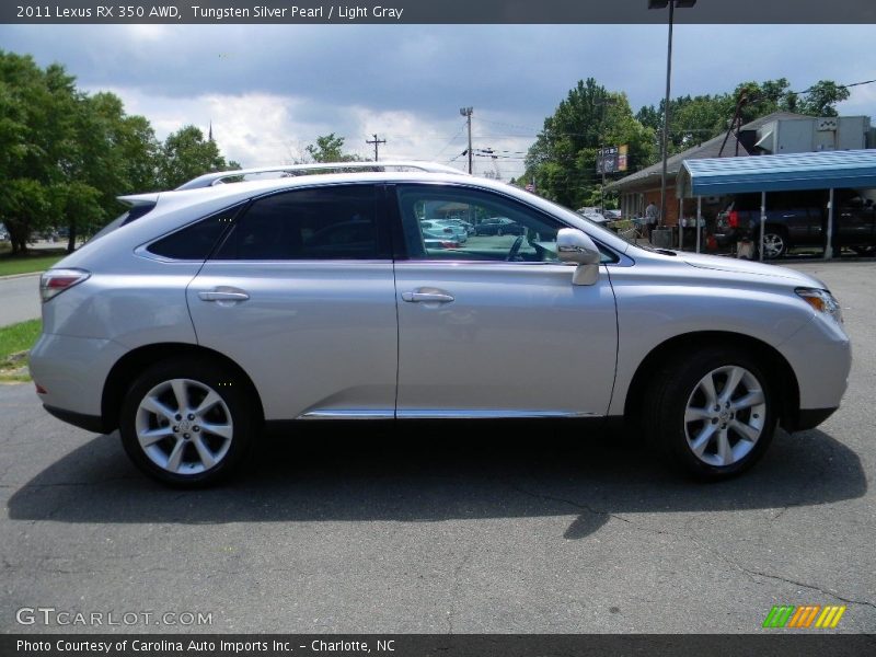 Tungsten Silver Pearl / Light Gray 2011 Lexus RX 350 AWD