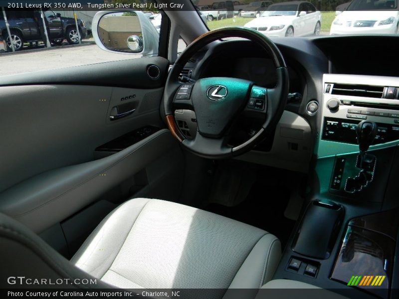Tungsten Silver Pearl / Light Gray 2011 Lexus RX 350 AWD