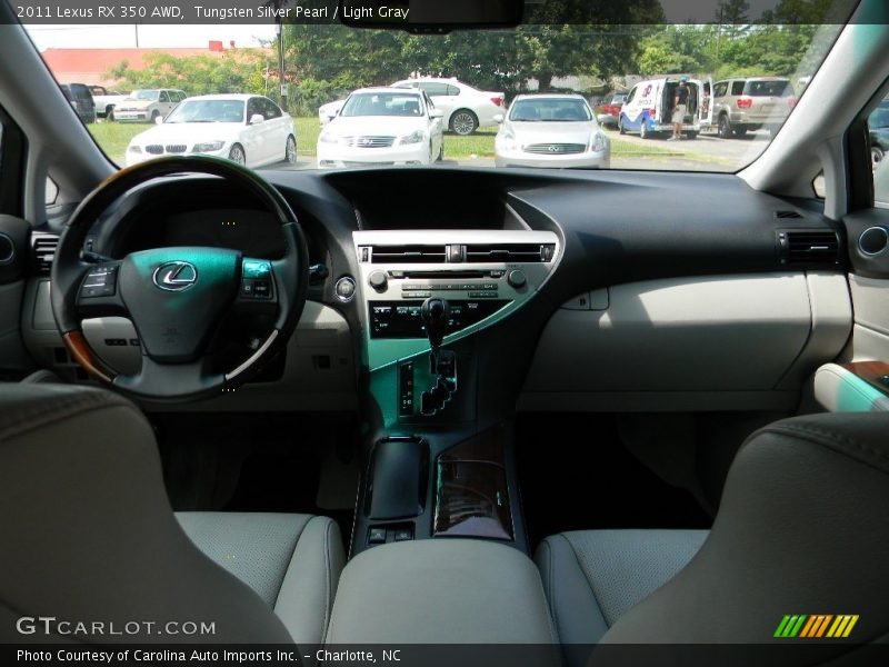 Tungsten Silver Pearl / Light Gray 2011 Lexus RX 350 AWD