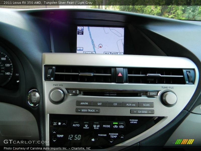 Tungsten Silver Pearl / Light Gray 2011 Lexus RX 350 AWD