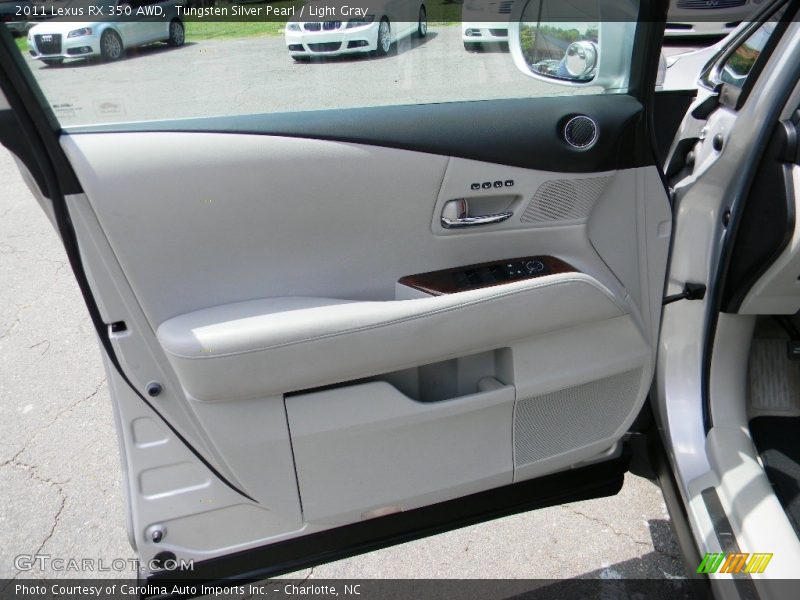 Tungsten Silver Pearl / Light Gray 2011 Lexus RX 350 AWD