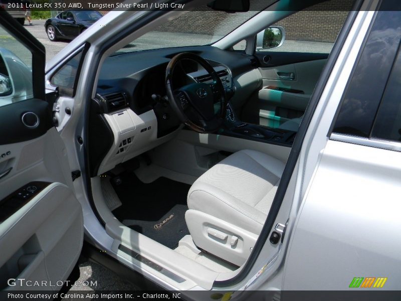 Tungsten Silver Pearl / Light Gray 2011 Lexus RX 350 AWD