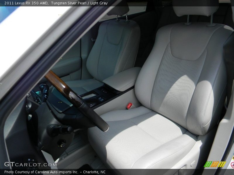 Tungsten Silver Pearl / Light Gray 2011 Lexus RX 350 AWD