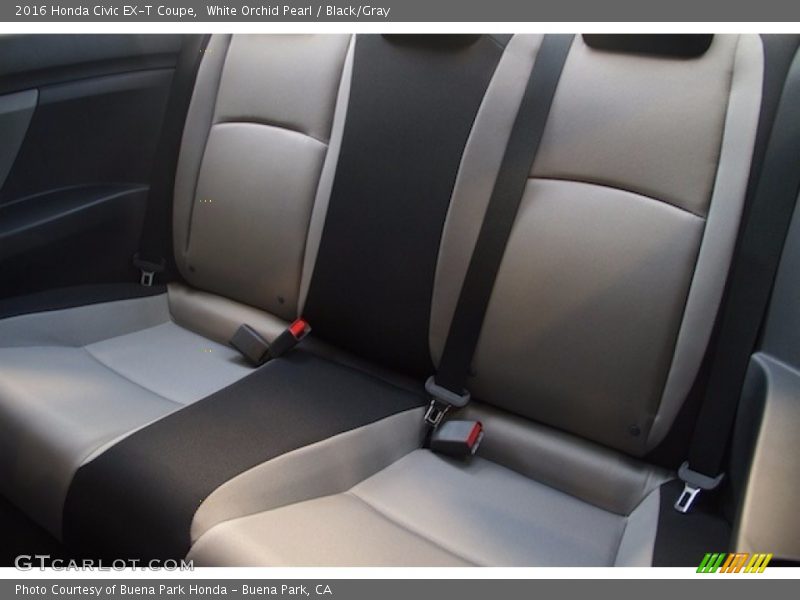 White Orchid Pearl / Black/Gray 2016 Honda Civic EX-T Coupe