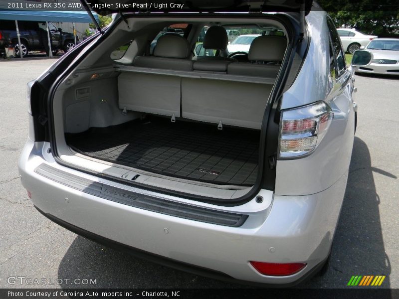 Tungsten Silver Pearl / Light Gray 2011 Lexus RX 350 AWD