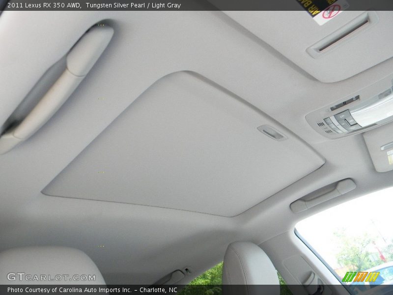 Tungsten Silver Pearl / Light Gray 2011 Lexus RX 350 AWD