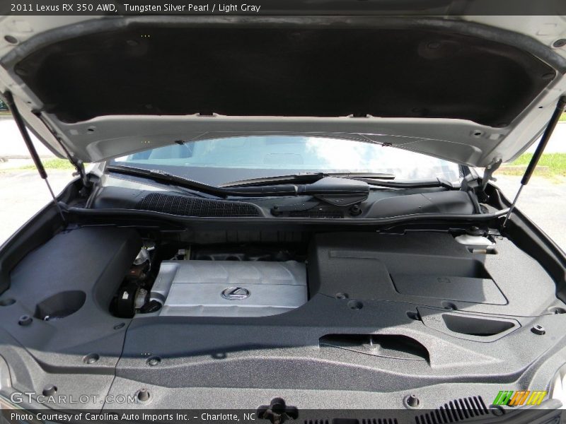 Tungsten Silver Pearl / Light Gray 2011 Lexus RX 350 AWD