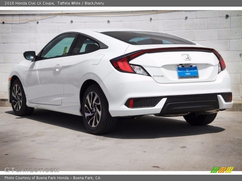 Taffeta White / Black/Ivory 2016 Honda Civic LX Coupe