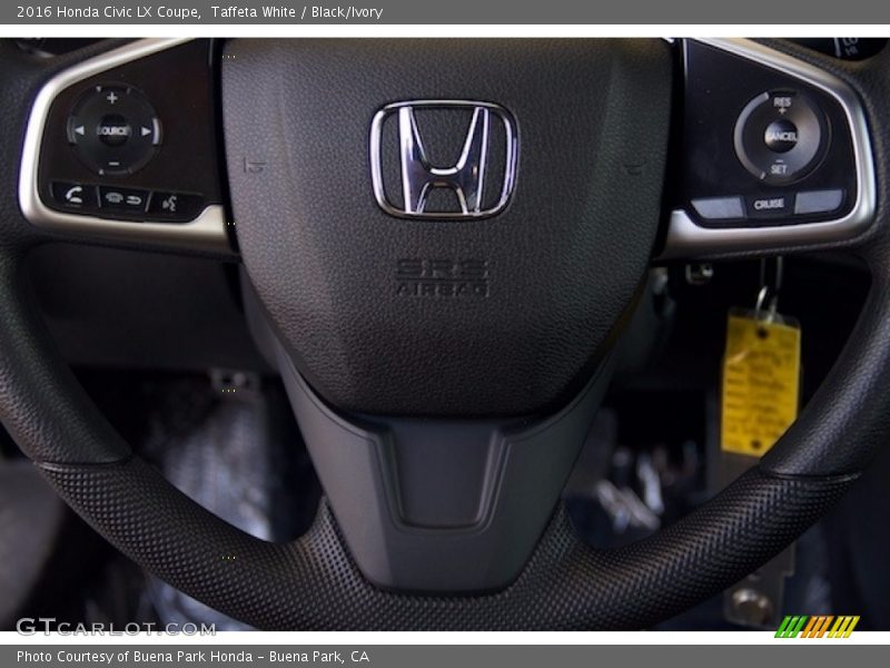 Taffeta White / Black/Ivory 2016 Honda Civic LX Coupe