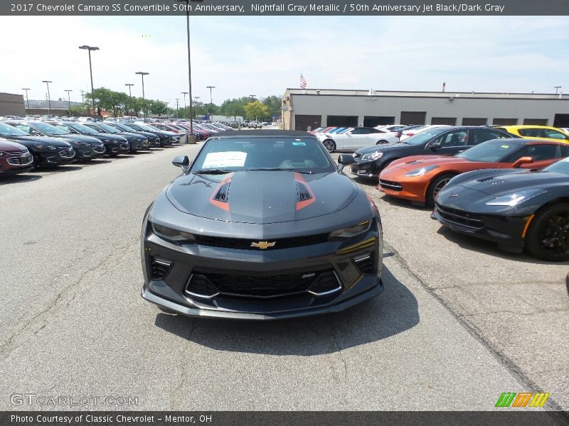 Nightfall Gray Metallic / 50th Anniversary Jet Black/Dark Gray 2017 Chevrolet Camaro SS Convertible 50th Anniversary