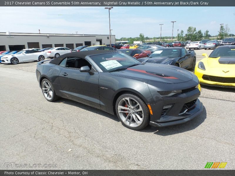 Nightfall Gray Metallic / 50th Anniversary Jet Black/Dark Gray 2017 Chevrolet Camaro SS Convertible 50th Anniversary